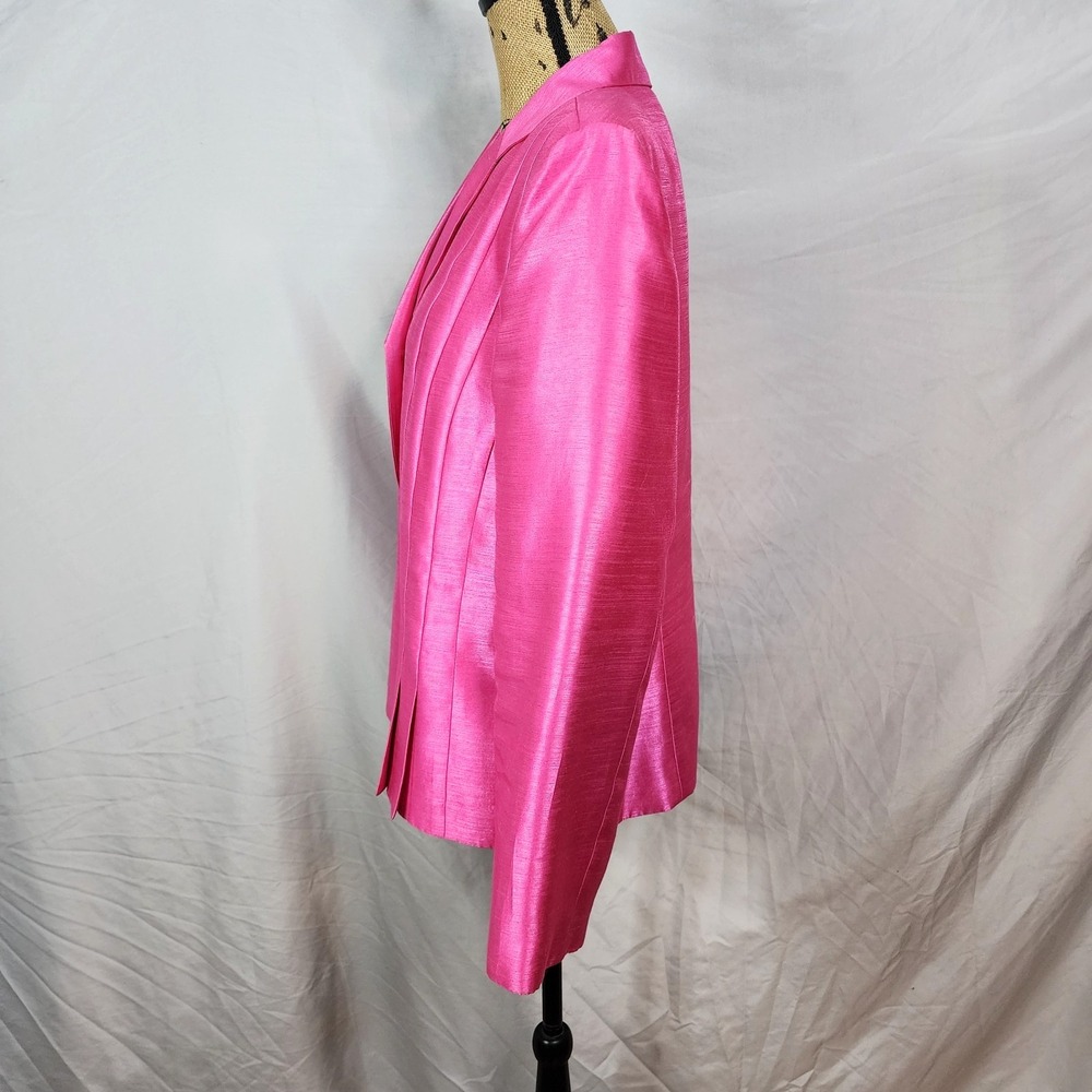 LE‎ SUIT Essentials Size 18 Shimmering Pink Barbiecore Special Occasion Blazer - Picture 4 of 13